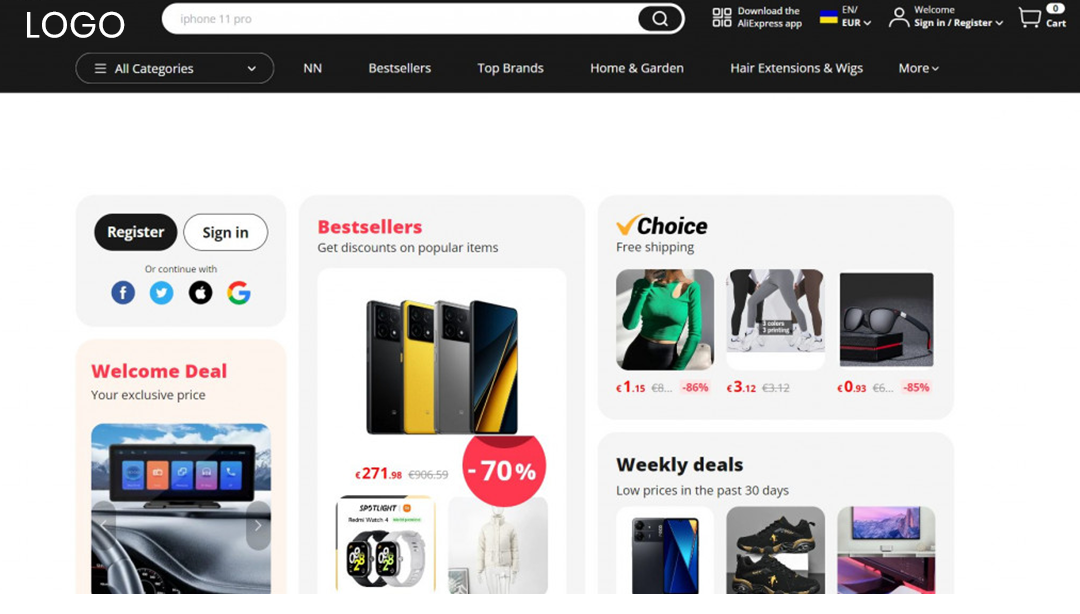 digi busi E-Commerce website
